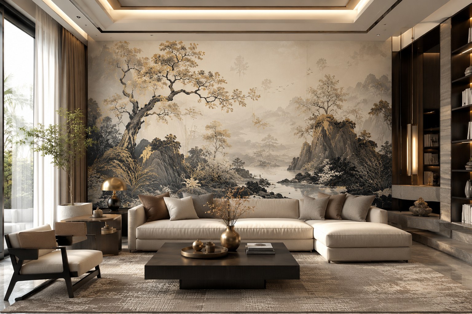 Mẫu tranh phòng khách hiện đại